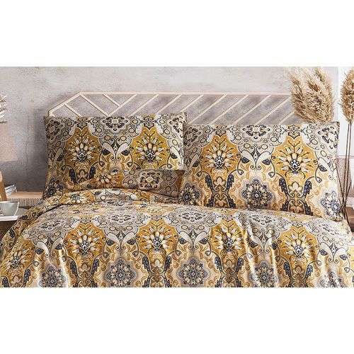 Parure De Lit 2 Personnes 200x200 Cm Satin De Coton Imprimé