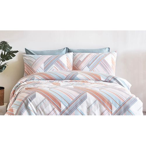 Parure De Lit 2 Personnes 200x200 Cm Satin De Coton Imprimé