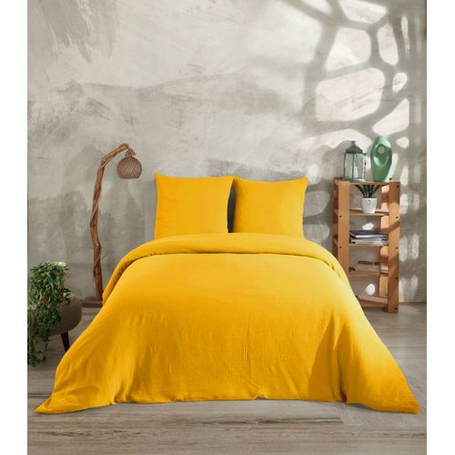 Parure De Lit 2 Personne 200x200 Cm Gaze De Coton