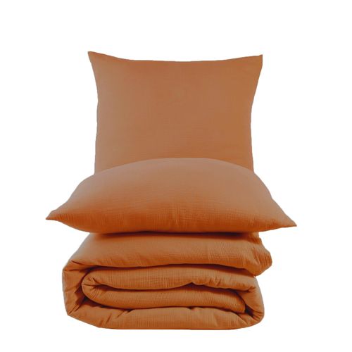 Parure De Lit 2 Personne 200x200 Cm Gaze De Coton