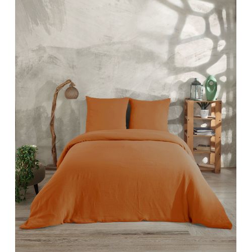 Parure De Lit 2 Personne 200x200 Cm Gaze De Coton