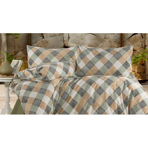 Parure De Lit 2 Personnes 200x200 Cm Coton Imprimé