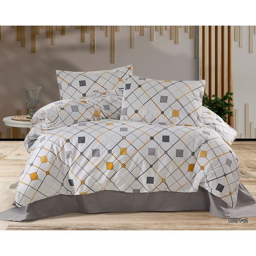 Parure De Lit 2 Personnes 240x220 Cm Coton Imprimé