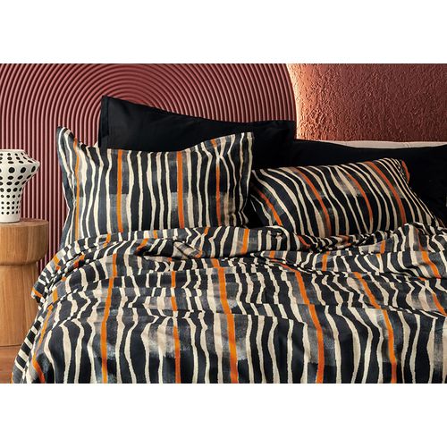 Parure De Lit  2 Personnes  240x220 Cm Satin De Coton Imprimé