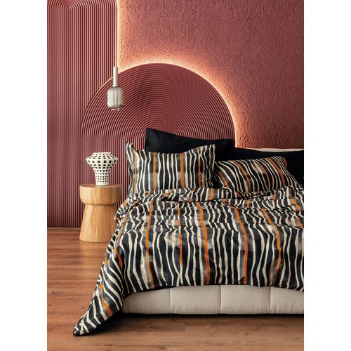 Parure De Lit  2 Personnes  240x220 Cm Satin De Coton Imprimé