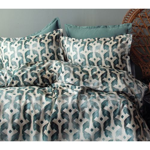 Parure De Lit 2 Personnes 240x220 Cm Satin De Coton Imprimé