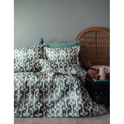 Parure De Lit 2 Personnes 240x220 Cm Satin De Coton Imprimé