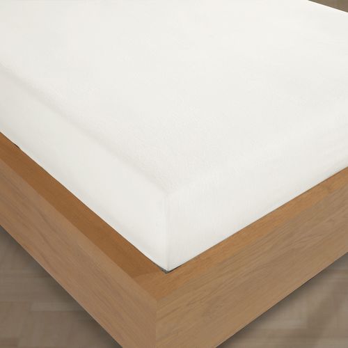 Drap Housse 160x200 Cm Flanelle De Coton Blanc