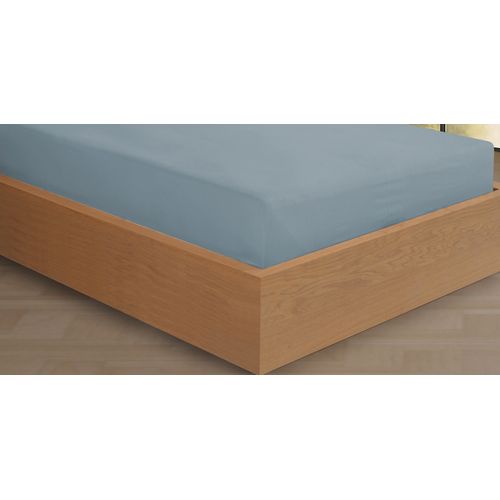 Drap Housse 180x200 Cm Flanelle De Coton Bleu