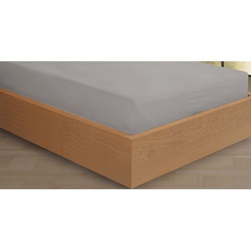 Drap Housse 180x200 Cm Flanelle De Coton Gris