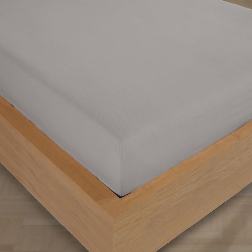 Drap Housse 180x200 Cm Flanelle De Coton Gris
