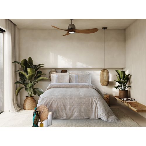 Parure De Lit 2 Personnes 200x200 Cm Coton Imprimé