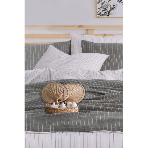 Parure De Lit 2 Personnes 200x200 Cm Coton Tisse-teint