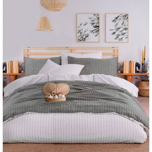 Parure De Lit 2 Personnes 240x220 Cm Coton Tisse-teint