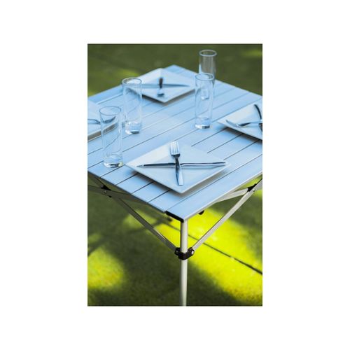 Table à Lattes De Camping - O'camp - Housse De Transport Inclus - Dimensions : 70 X 70  X 70 Cm