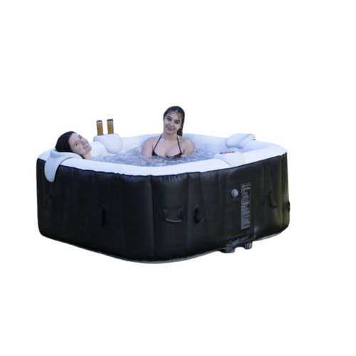 Spa Gonflable Avec Bandeau LED Ac02-led - 185 X 65 Cm - 6 Places - Carré
