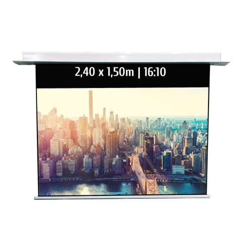 Ecran De Projection Motorisé Encastrable 2,40 X 1,50m - Format 16:10 - Wi-fi