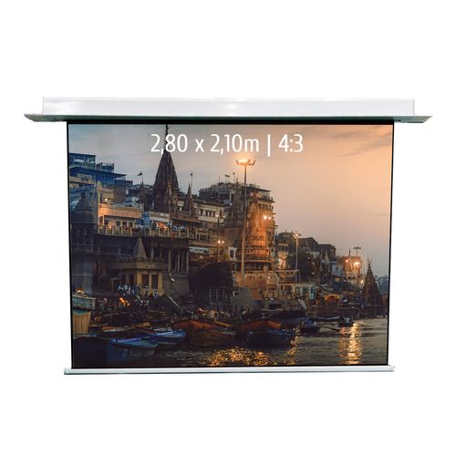 Ecran De Projection Motorisé Encastrable 2,80 X 2,10m - Format 4:3 - Wi-fi