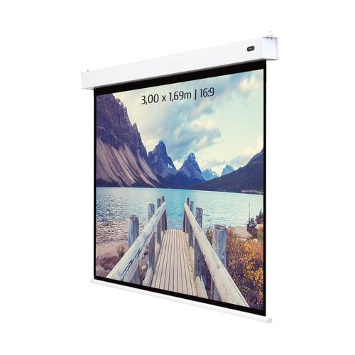 Ecran De Projection Motorisé à Batterie 3,00 X 1,69m - Format 16:9