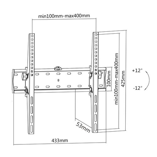 Support Mural Inclinable Pour Écran TV  32"-55"