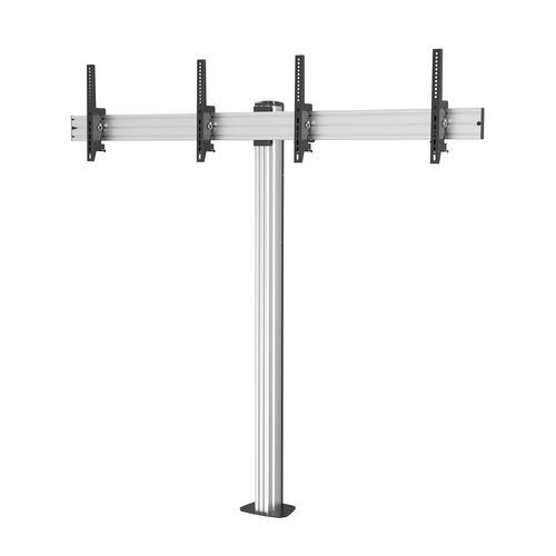 Support Sur Pied Pour 2 Écrans TV 43'' - 49'' - Hauteur 175cm - à Visser - Inclinable