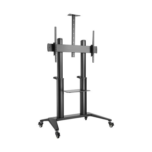 Support Mobile Pour Écran Visioconférence 70''-120'', Hauteur 125-160cm, Noir