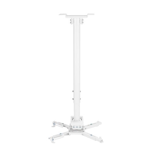 Support Plafond Vidéoprojecteur, Hauteur 60-90cm, Blanc