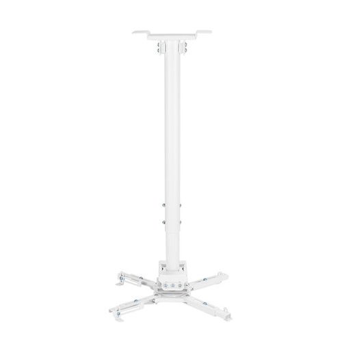 Support Plafond Vidéoprojecteur, Hauteur 60-90cm, Blanc