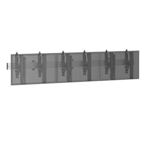 Support TV Mural - Push Pull 3 Écrans 45"-50"