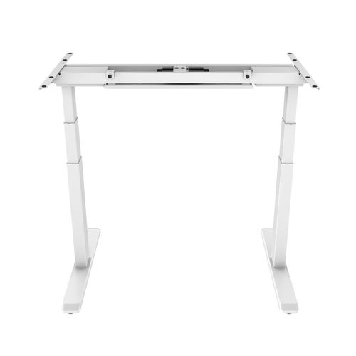Pied De Bureau Motorisé Assis-debout, Hauteur 62- 128 Cm, Blanc