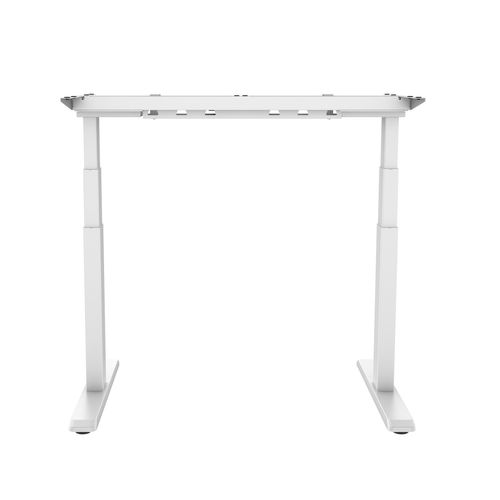 Pied De Bureau Motorisé Assis-debout, Hauteur 62- 128 Cm, Blanc
