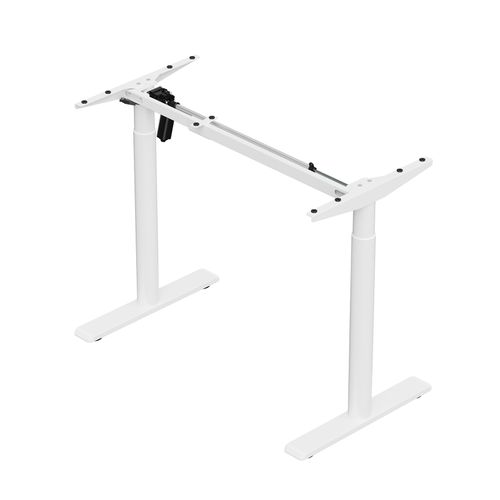 Pied De Bureau Motorisé Assis-debout, Hauteur 70-120 Cm, Blanc