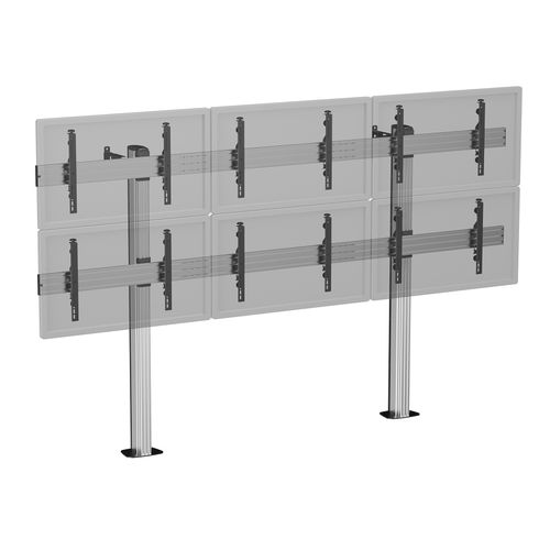 Support TV Sur Pieds - 6 Écrans 45''-50'' - Hauteur 180 Cm - à Visser