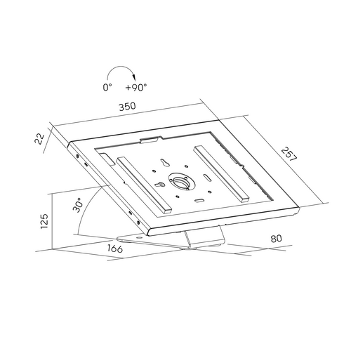 Support Tablette Mural Ou De Table Universel Apple Et Samsung 12.9''-13'' Blanc