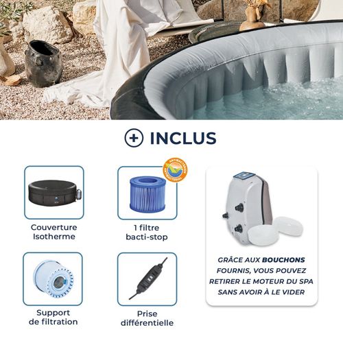 Spa Gonflable Boa Rond Bulles 5-6 Places