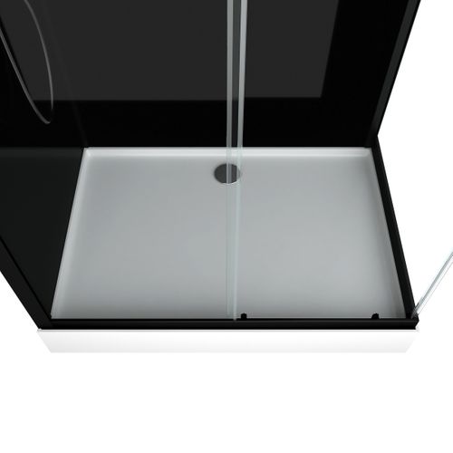 Cabine De Douche Black Mirror 2 Rectangle - 110x80x220 Cm - Noir