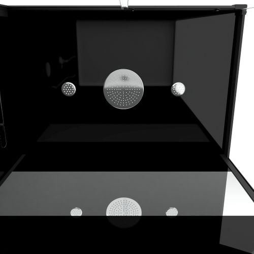 Cabine De Douche Black Mirror 2 Rectangle - 110x80x220 Cm - Noir