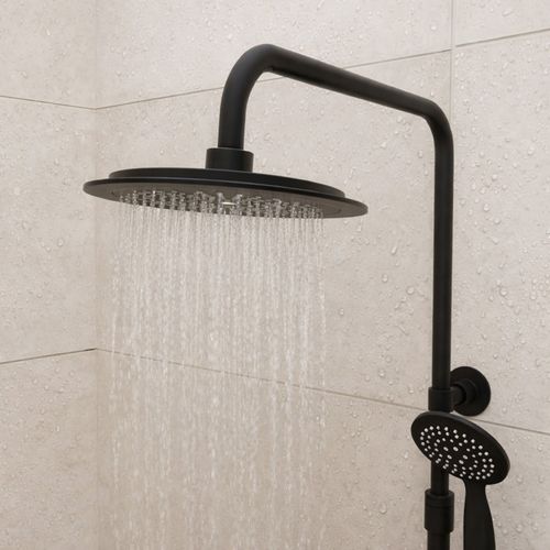 Colonne De Douche Thermostatique Noire - 133x28x52 Cm - Noir
