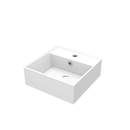 Vasque à Poser Carrée En Céramique - 41x41x15cm - Squary