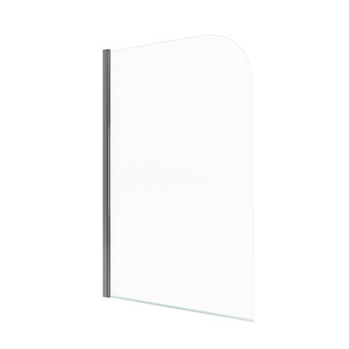 Pare Baignoire Pivotant 130x75cm Profile Aluminium Chrome - Vela Chrome
