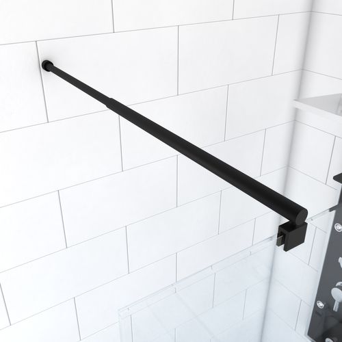 Barre De Fixation Extensible 70-100cm Noir Mat Pour Douche à L'italienne - Fixation Murale