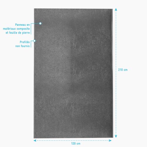 Panneau Mural Pierre Finition Silver Grey 120 X 210 Cm - Stone'it Silver Grey