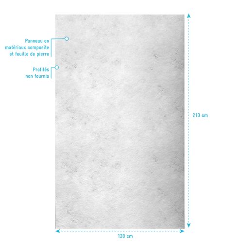 Panneau Mural Pierre Finition Light Grey 120 X 210 Cm - Stone'it Light Grey