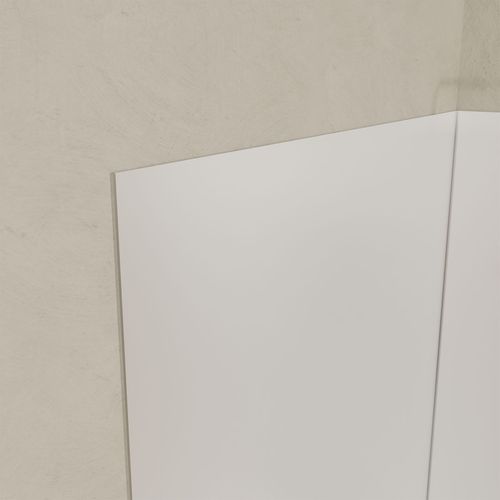 Lot De 2 Panneaux Muraux Aluminium Blanc 90+120x210 Cm Avec Profilés Chrome - Wall'it