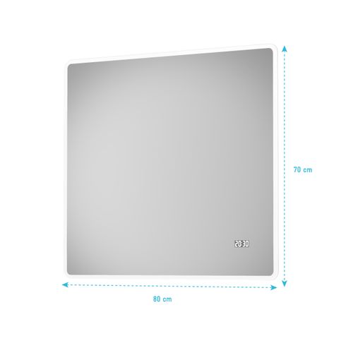 Miroir Salle De Bain LED Rectangulaire Auto-éclairant 80x70cm - Ulysse LED 80