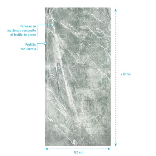 Panneau Mural Pierre Finition Artic Green 120 X 210 Cm - Stone'it Artic Green