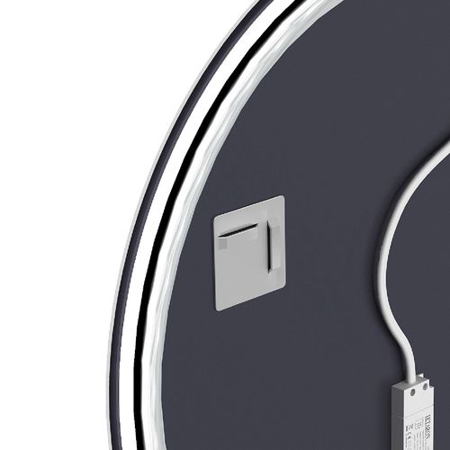 Miroir Rond à LEDs - 60x60 Cm - Noir