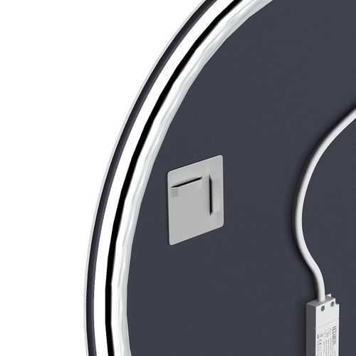 Miroir Rond à LEDs - 60x60 Cm - Noir