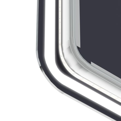 Miroir Salle De Bain Avec Eclairage LED Et Contour Noir - 40x60cm - Go Black LED