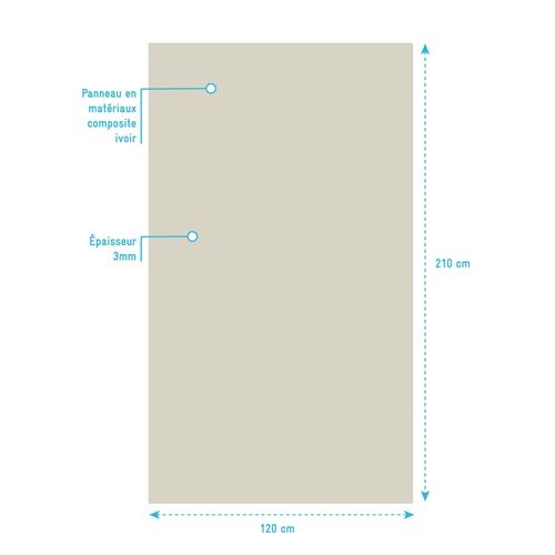 Panneau Mural Finition Aluminium Ivoire 120 X 210 Cm - Wall'it Ivoire